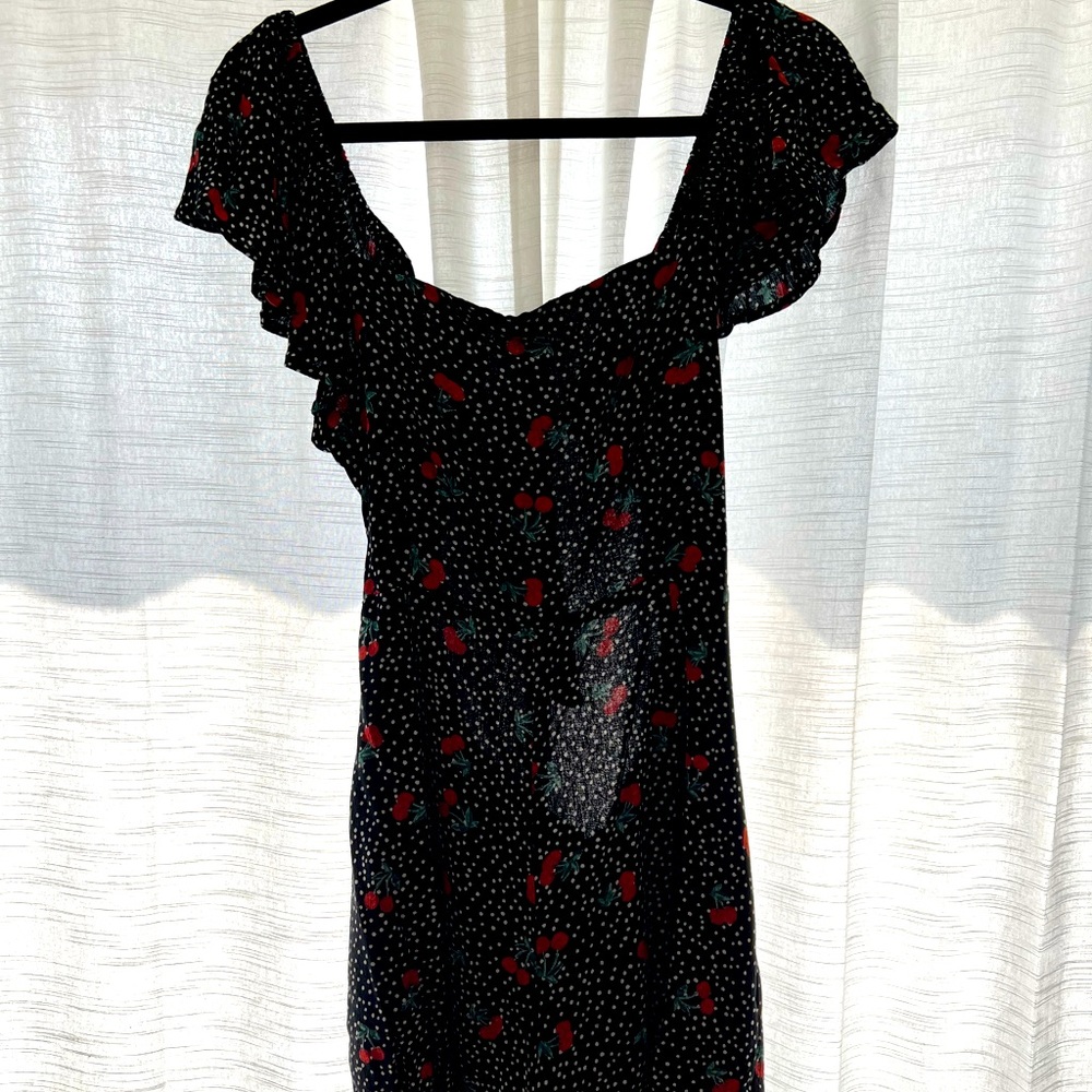 Amuse Society Polka Dot and Cherry Romper